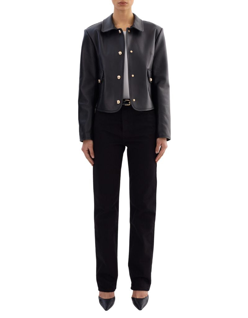 Francesca Leather Jacket Black