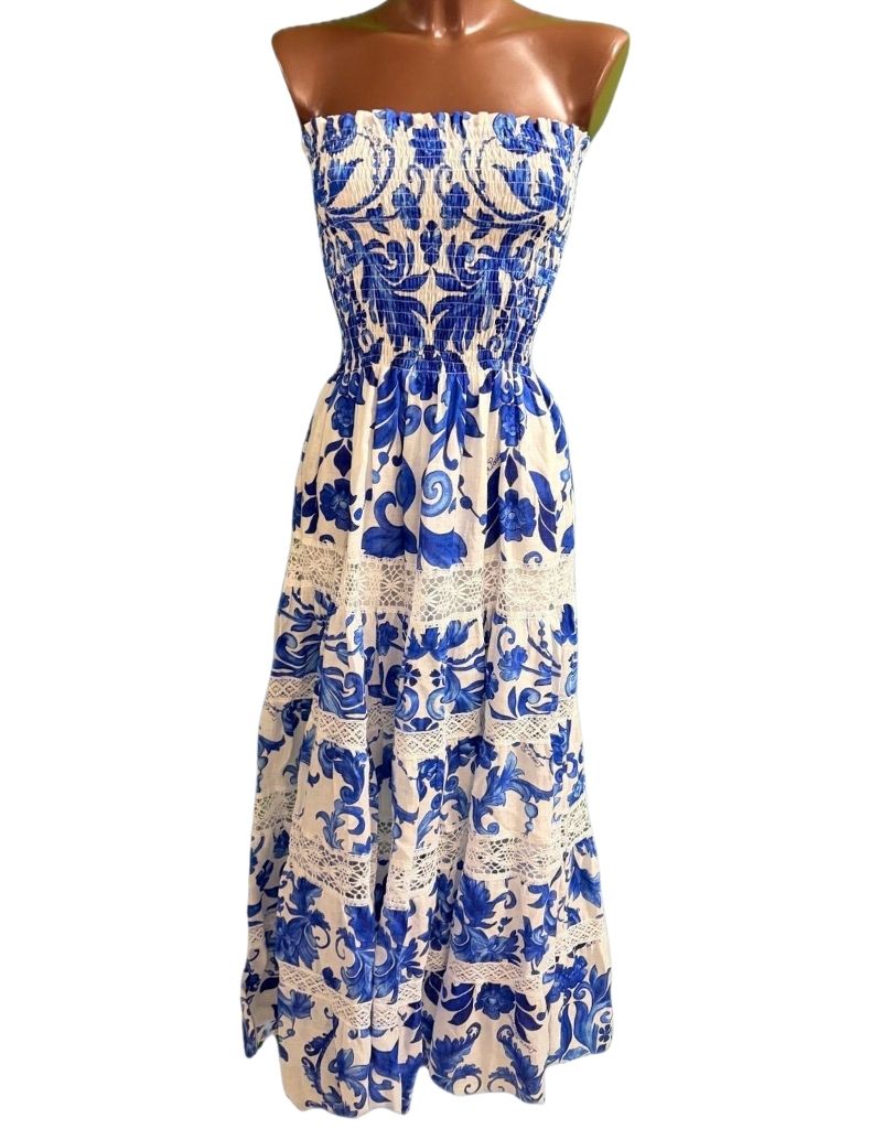 Dress Tori Merletti Ramo Blue