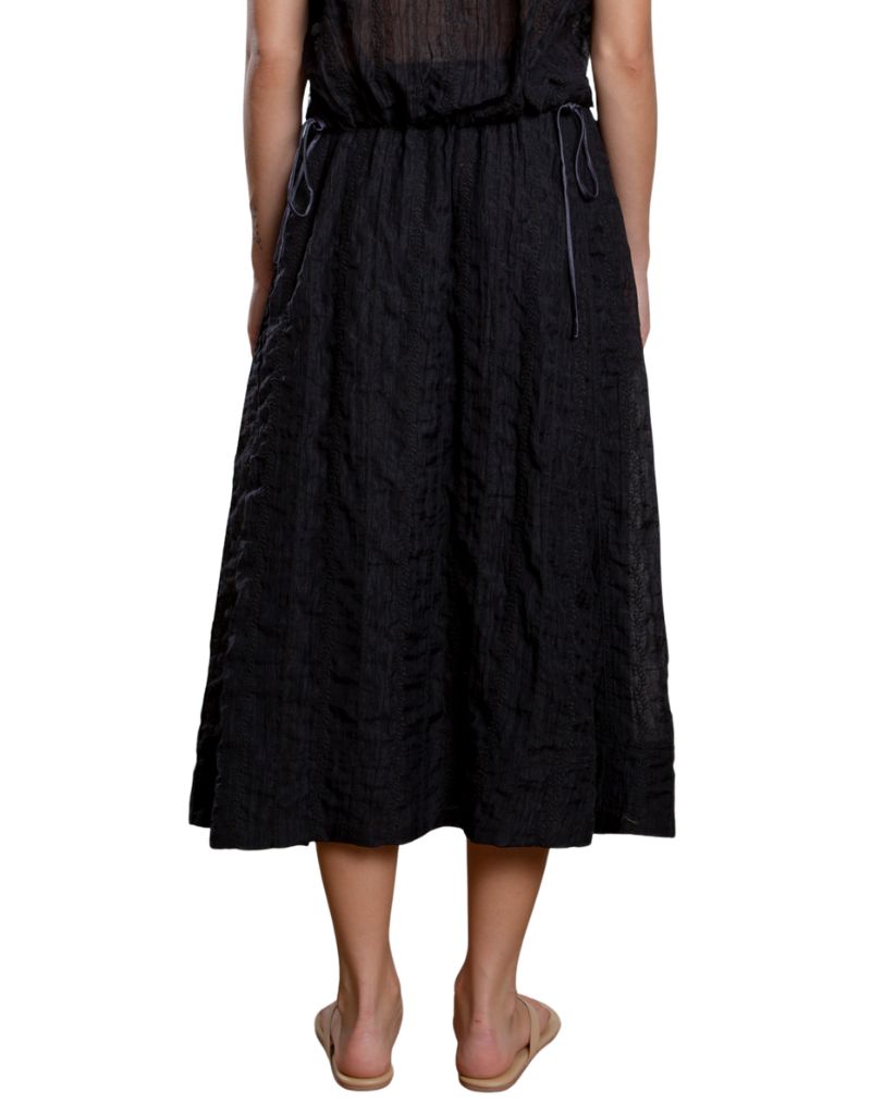 Claudia Skirt in Embroidery Black