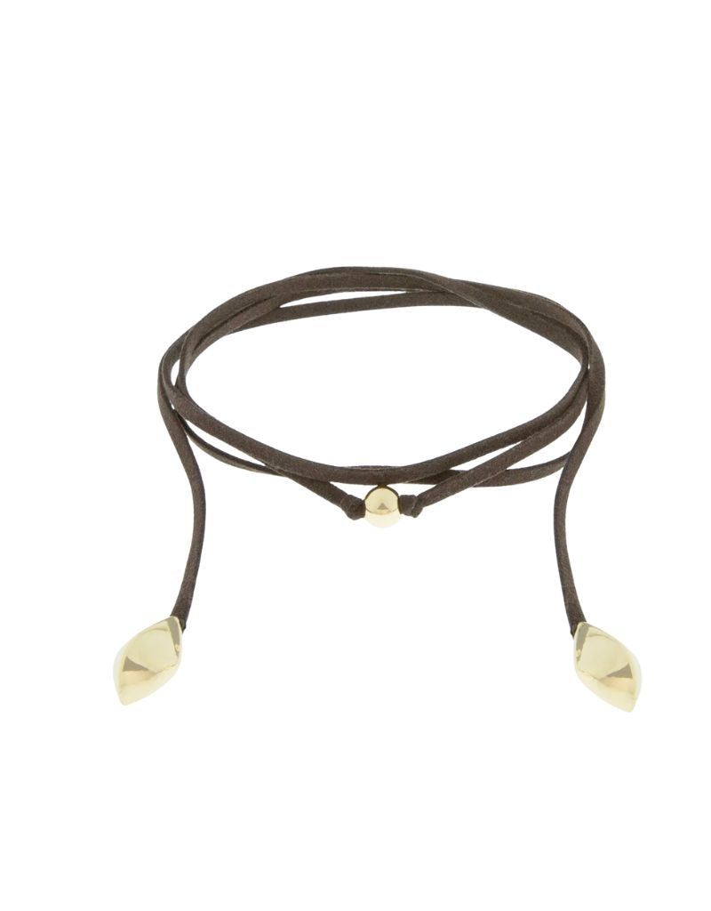 4047N Hannah Necklace Gold Brown