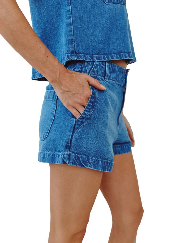 Elle Playa Trouser Short Spring Horizon Wash