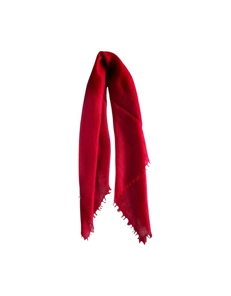 Cashmere Whisper Solid Neckerchief Red