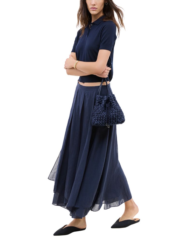 Gramercy Medium Bucket Double Weave Indigo