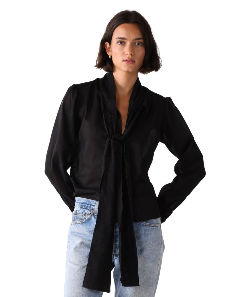 The Bow Tie Black Sheer