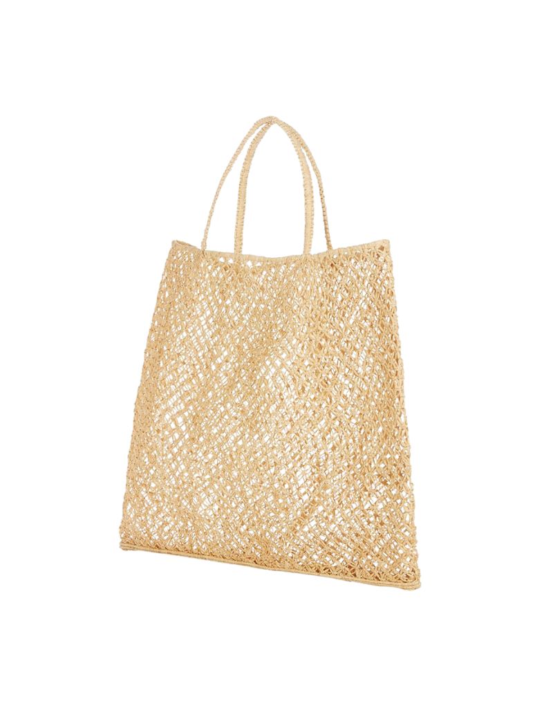 Baie Natural Crochet Raffia Tote