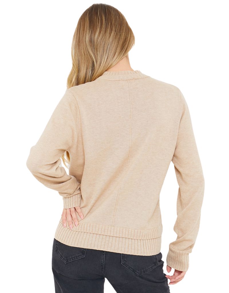 Wispr Double Welt Crew Crema