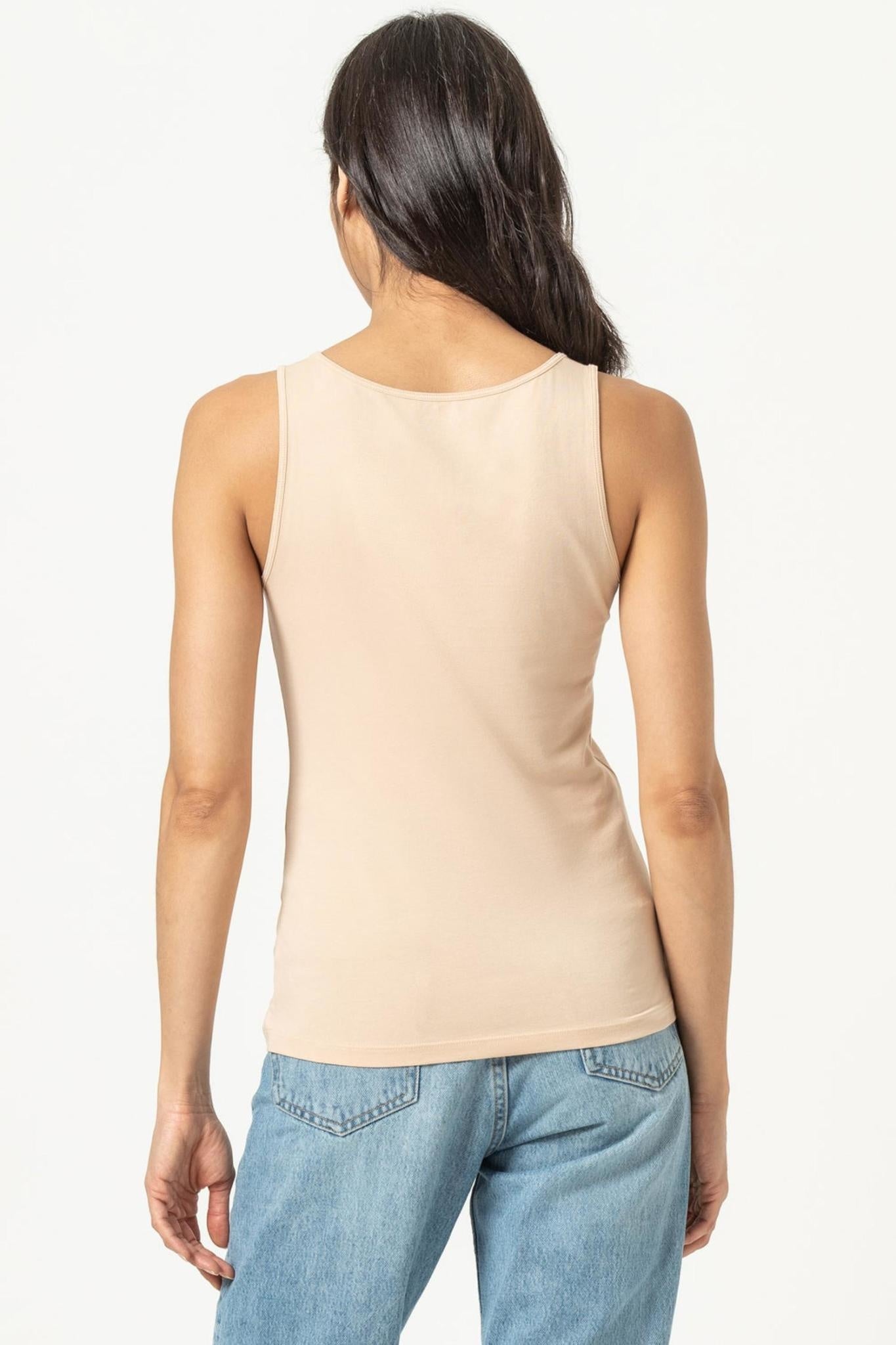Lilla P Scoop Tank Nude back view