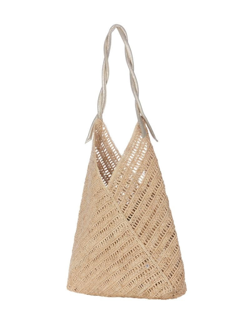 Panama Tote Lux Natural Silver