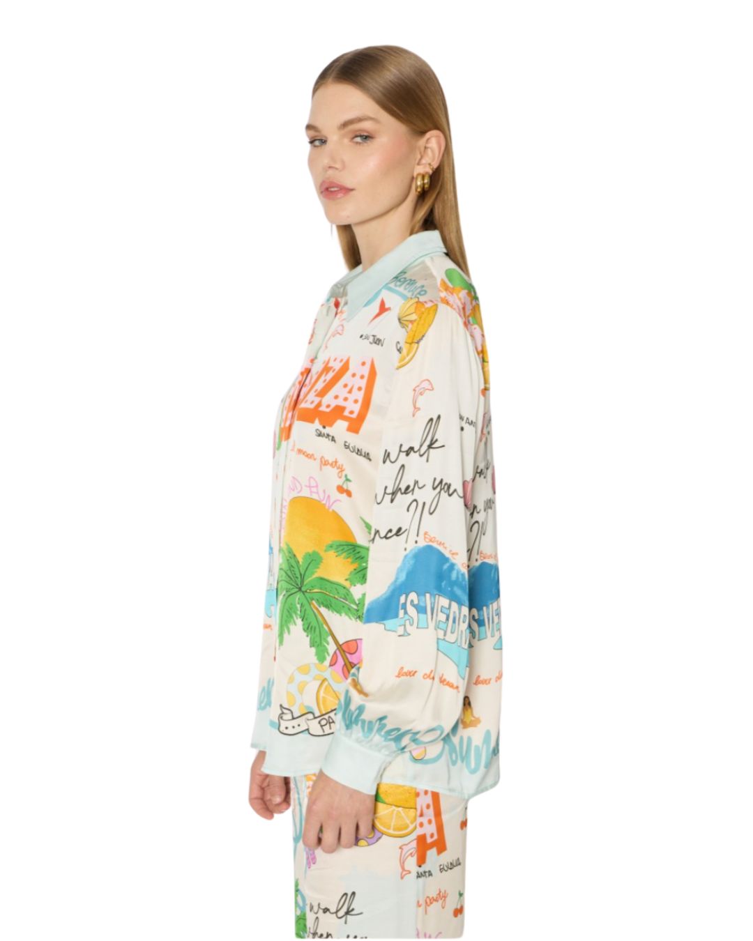Cali Full Moon Flowing Shirt Multico