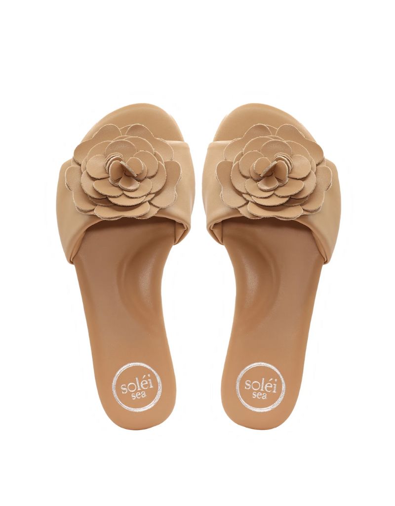 Dahlie Petal Slide Sandal Bistro