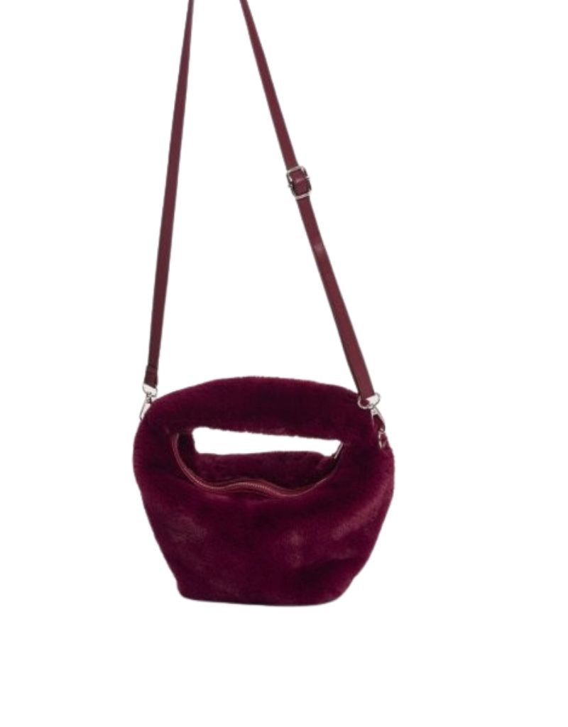 Cheryl Small Faux Fur Crossbody Bag Sugar Plum