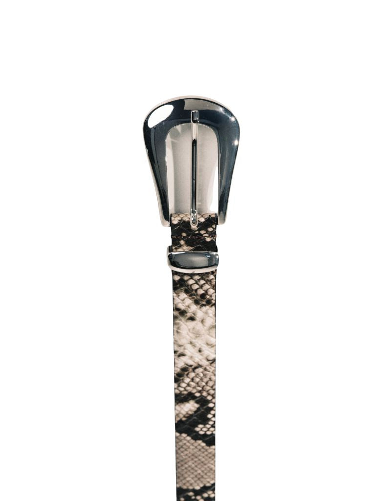 Colette Ivory & Brown Snakeskin Silver