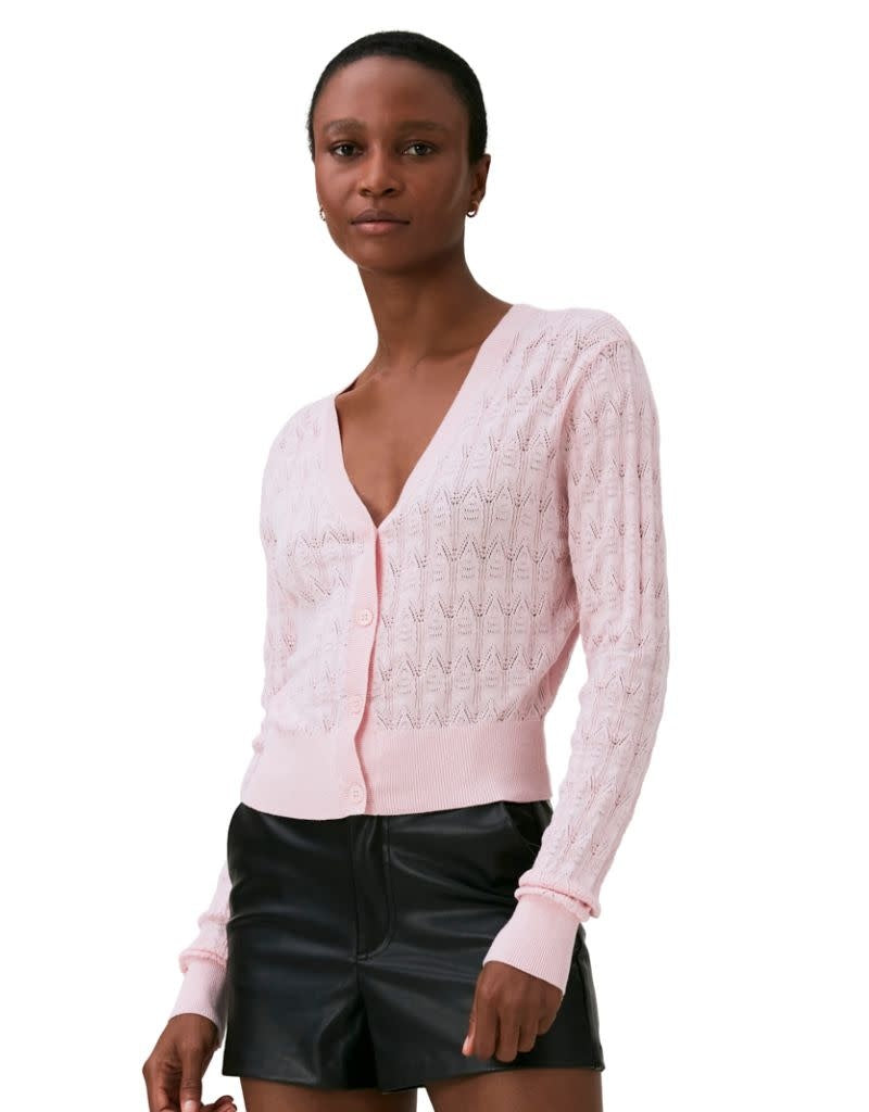 Wispr Pointelle Penny V Cardi Rose Petal