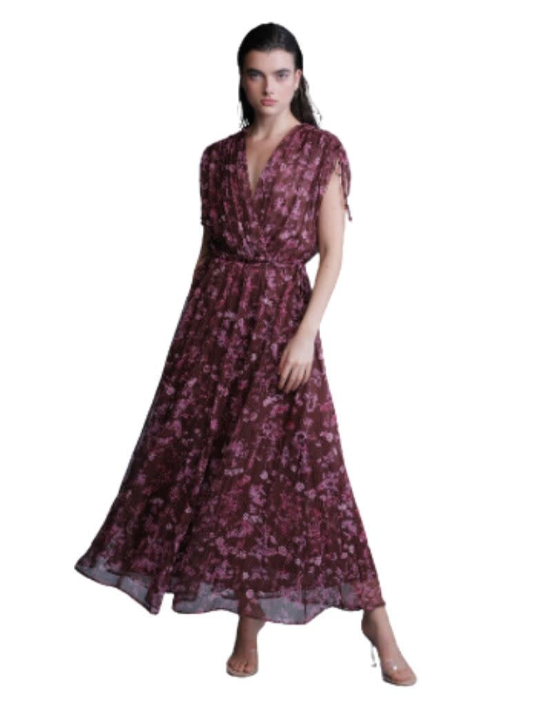 Pollonia Dress Mahogany Brown Print