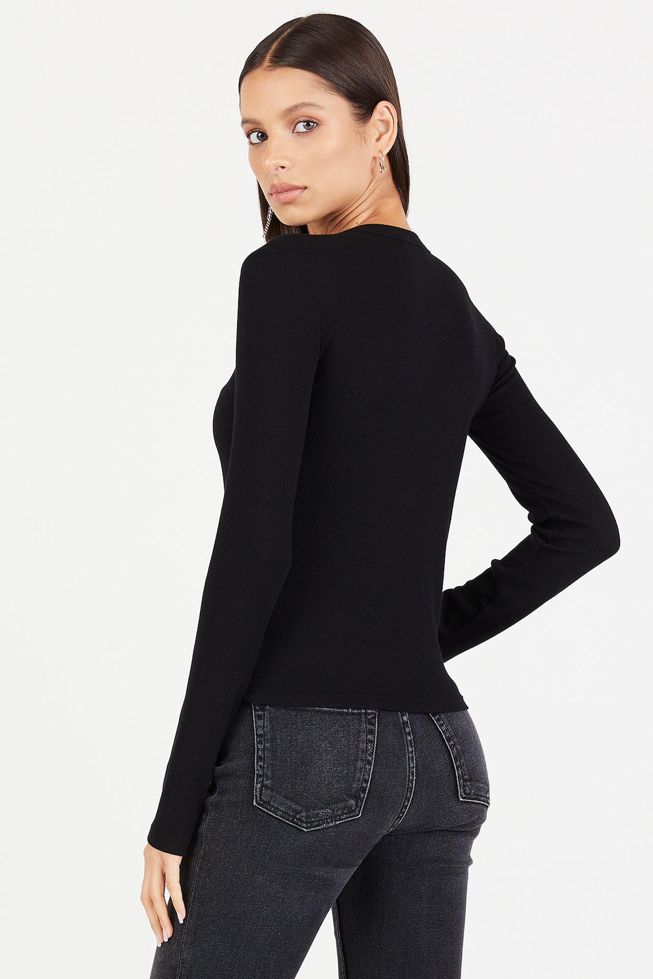 Verona Crew Shirt Jet Black