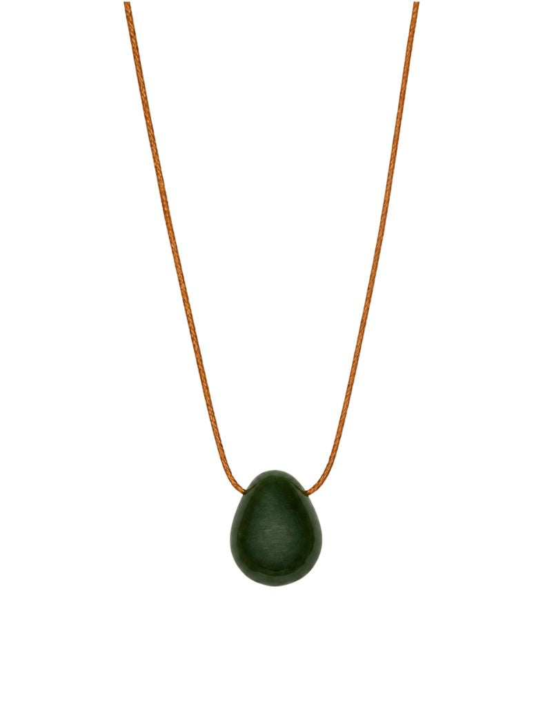 4442N Tan Moss Resin Pendant Necklace