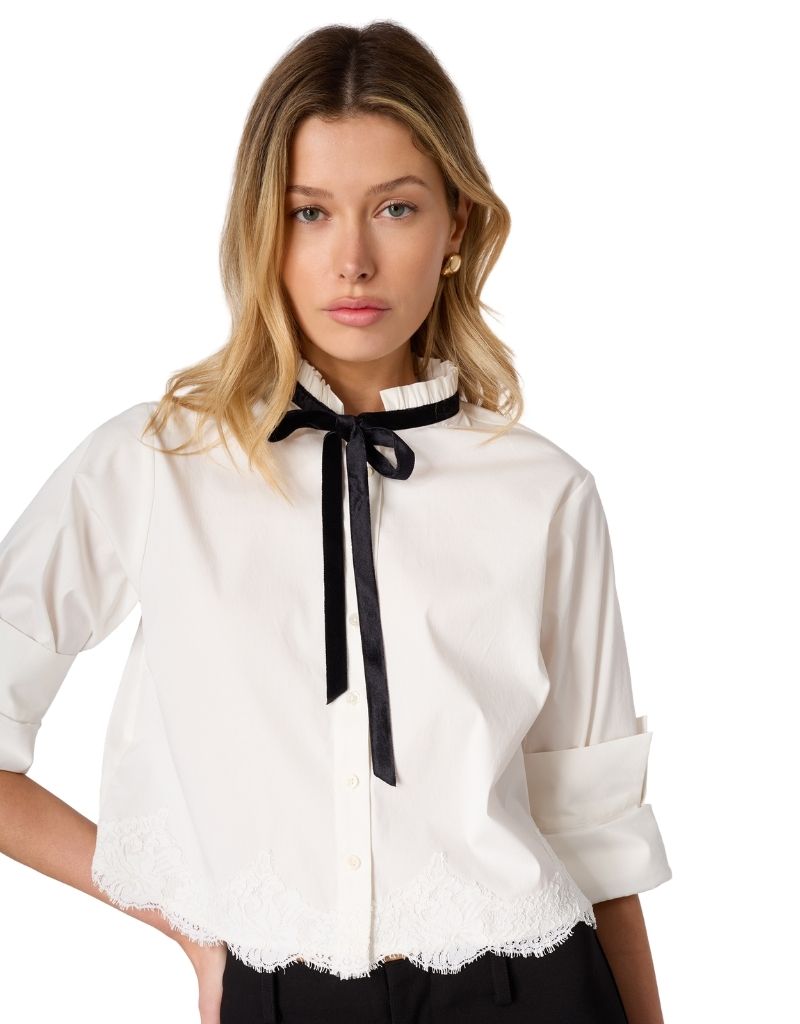 Taylor Poplin Button Down Shirt White H26