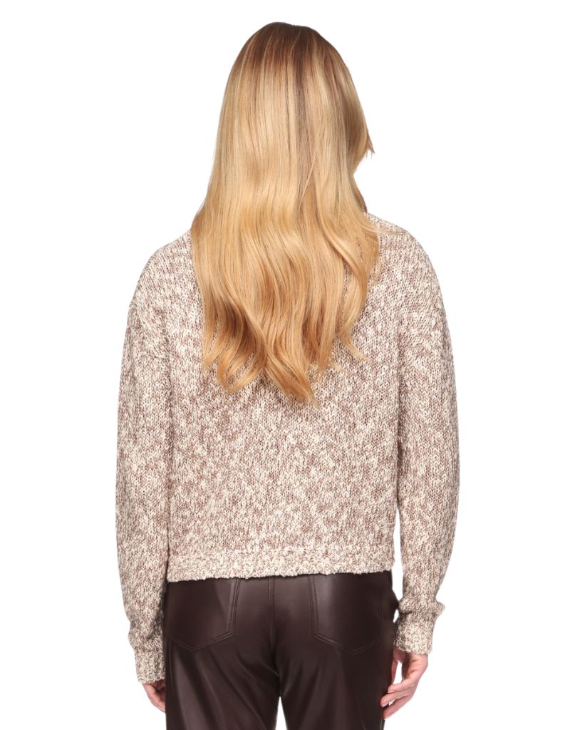 Wispr Chunky Twist Crop Cardi Cocoa Beige F26