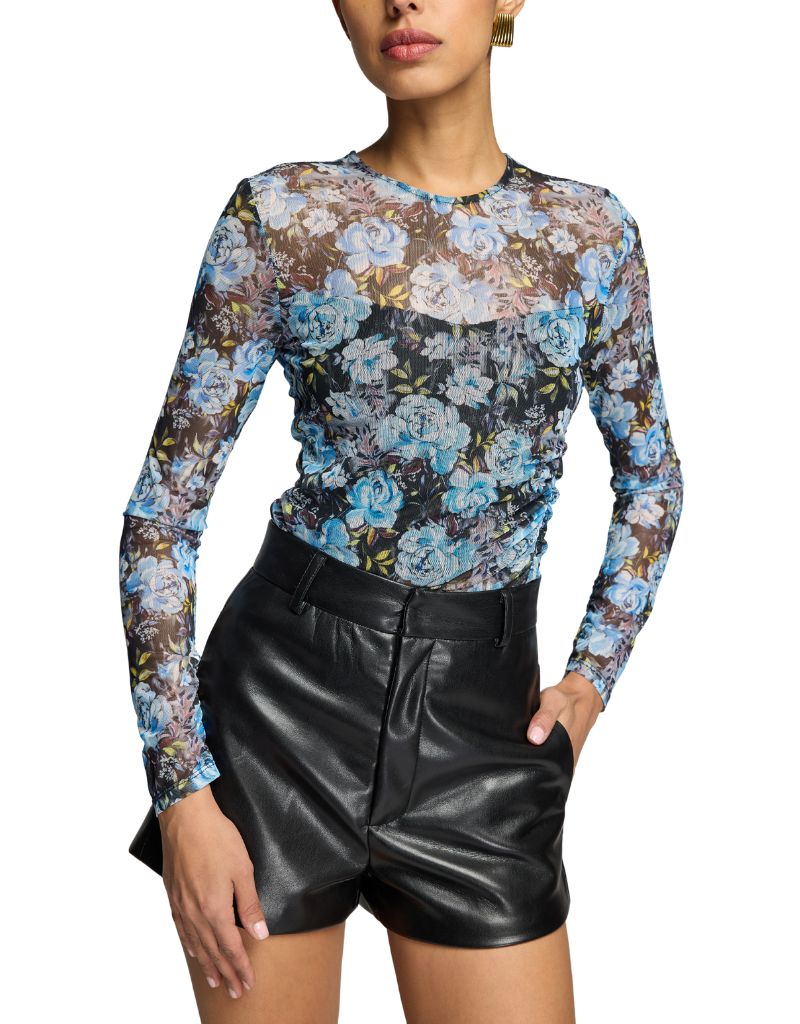 Vivi Floral Mesh Top Peony Palette