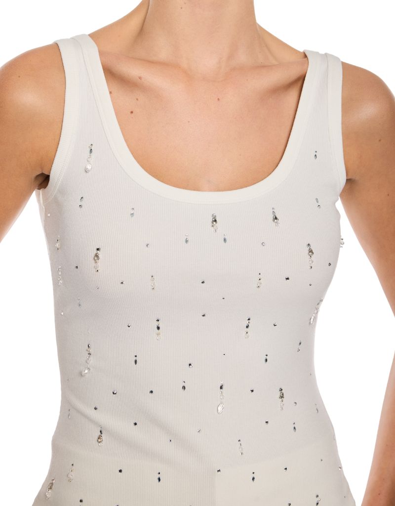 Evita Embellished Top White