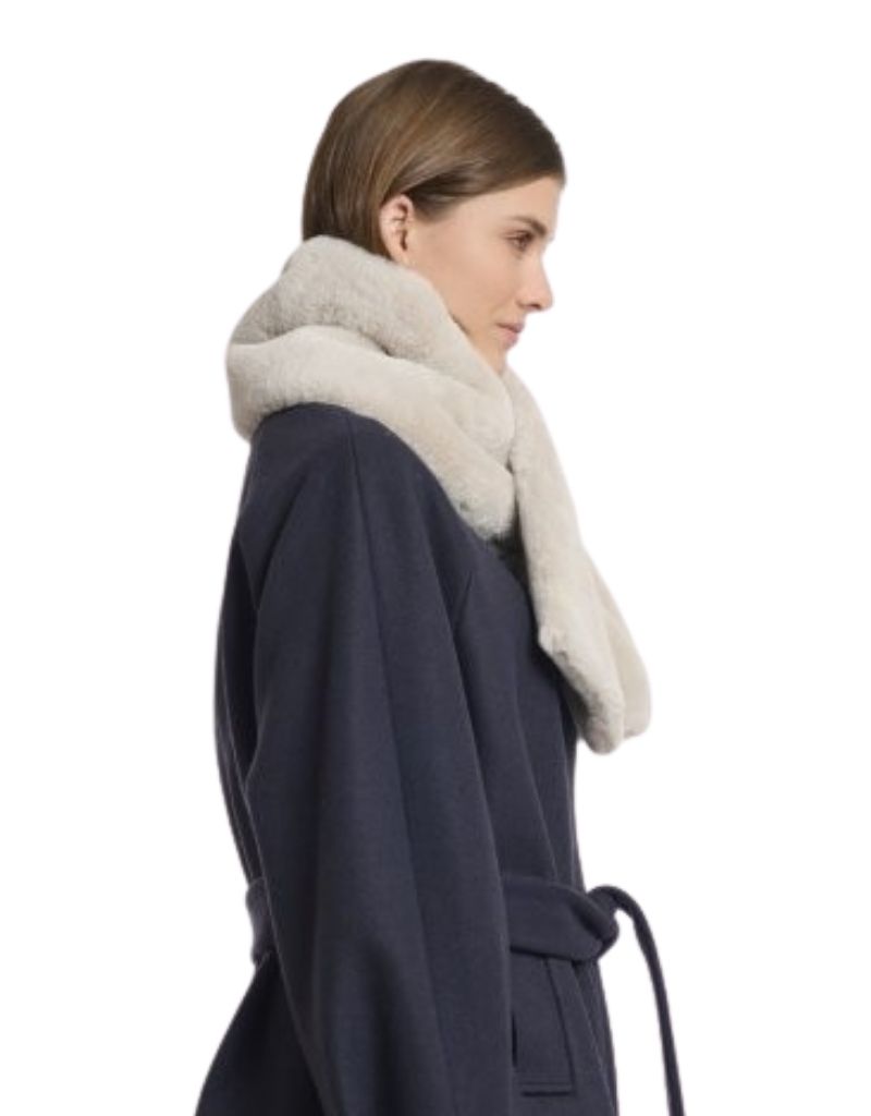 Stip Faux Fur Scarf Birch
