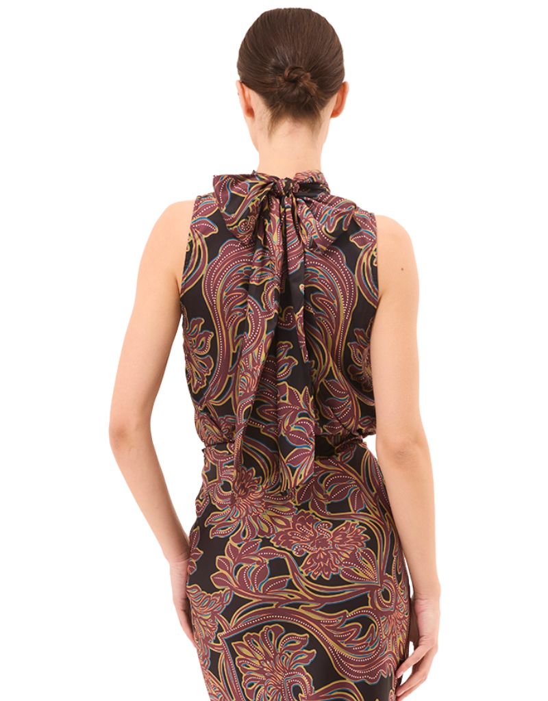 Luka Top Studded Flora Satin