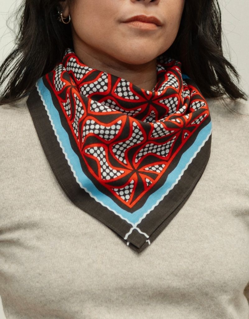 Cotton Pinwheel Bandana Flame