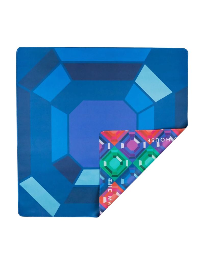 Sapphire Gem Double-Sided Travel Mahjong Mat