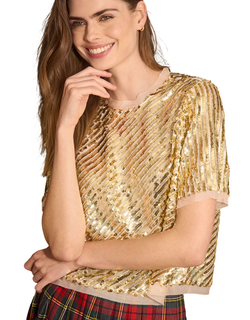 Pixie Top Gold Sequin