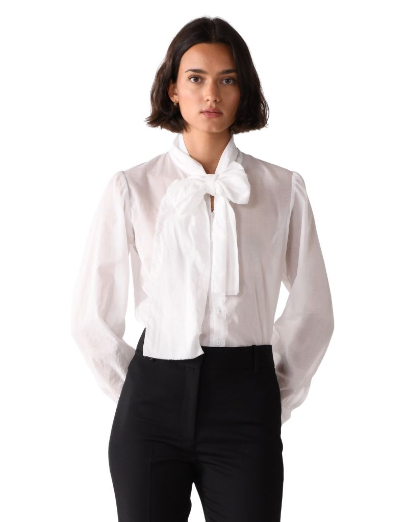 The Bow Tie White Sheer