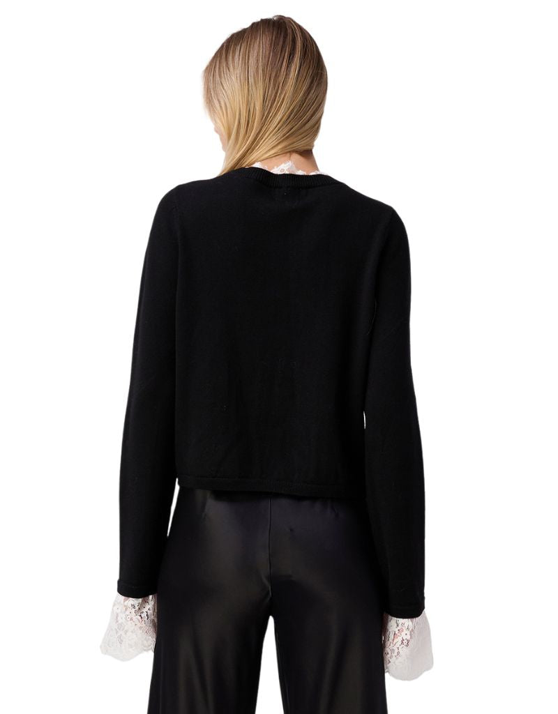 Eliana Cardigan Black White