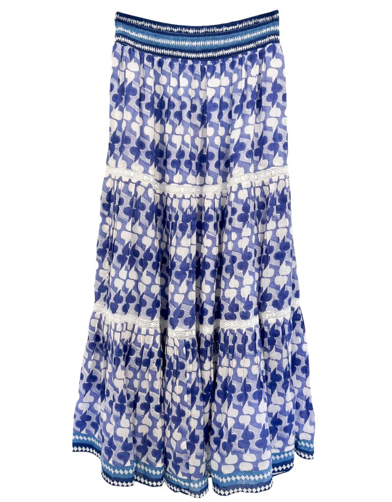 Marni Maxi Skirt Navy White Dot 12