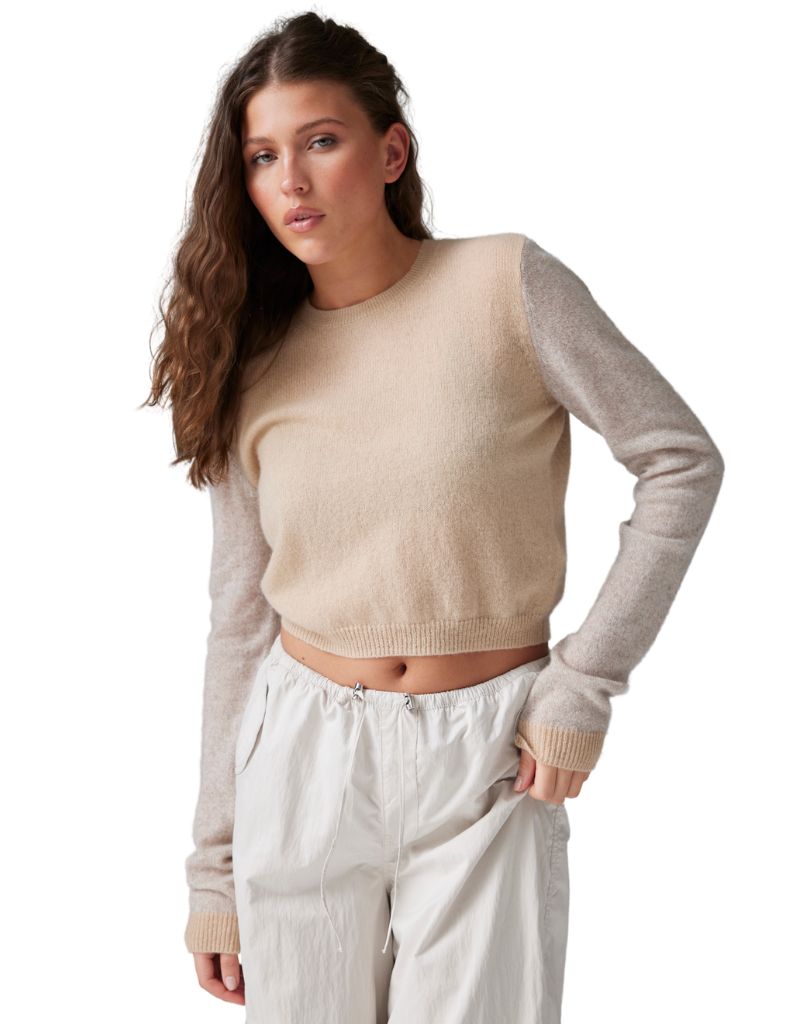 Gauzy Davis Crew Soft Camel Ash