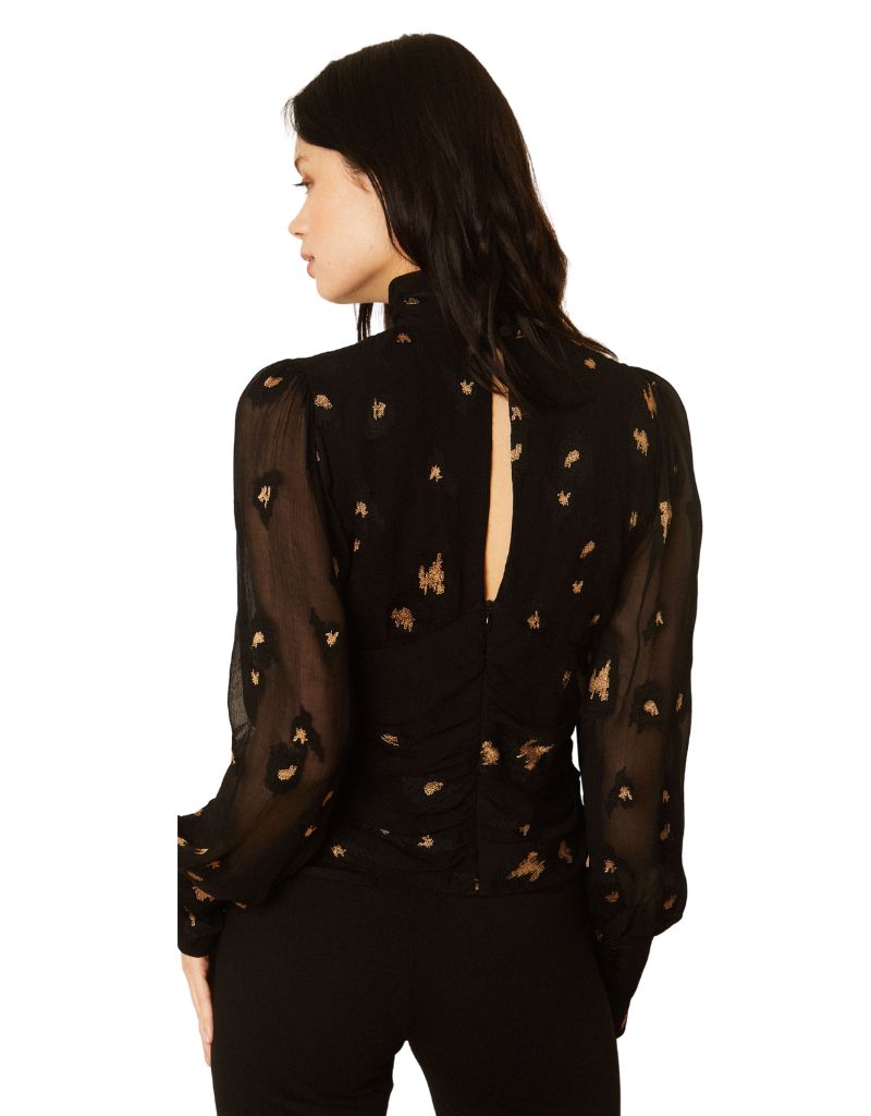 Joella Starry Night Jacquard Top