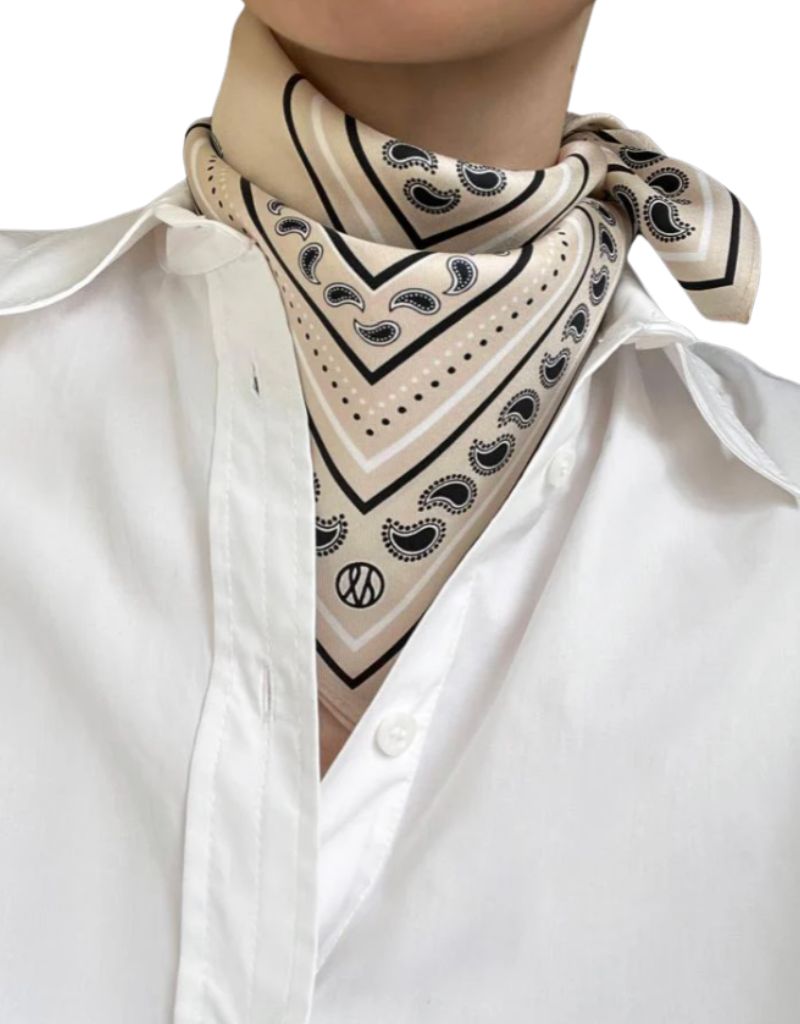 Paisley Scarf Sand 50cm