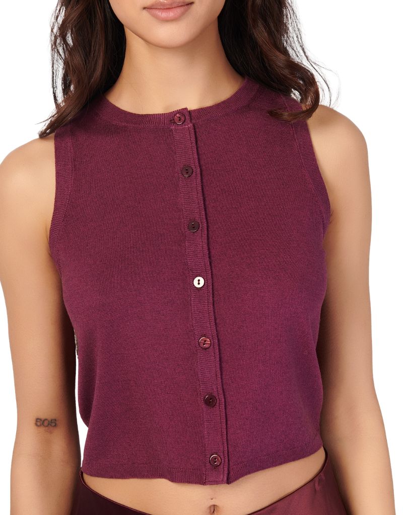Dia Sweater Vest Blackberry