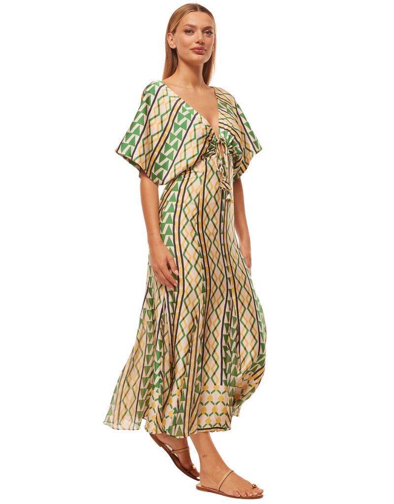 Irena Dress Limoncello Geo Mix