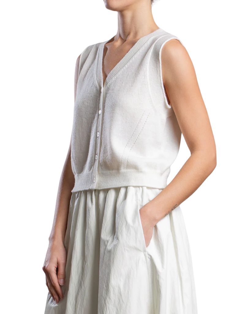 Tally Vest in Dulce Knitwear Ivory