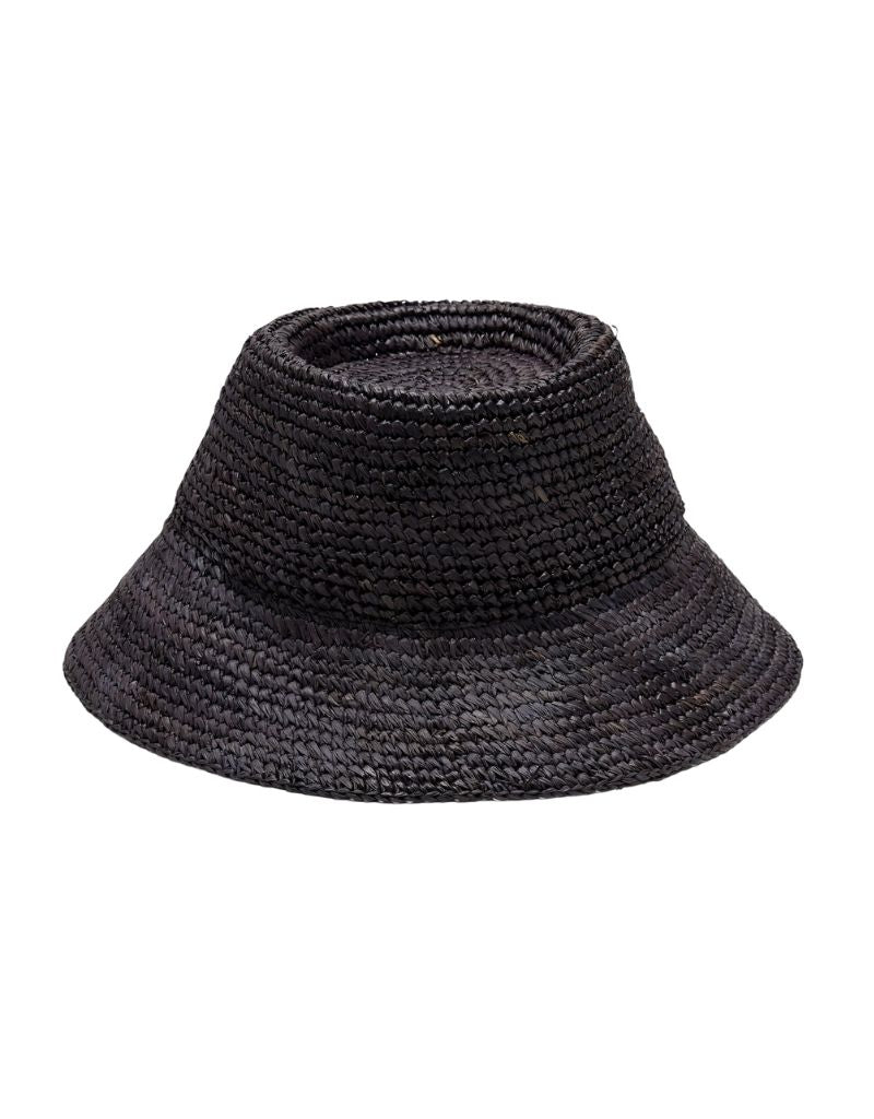 Tali Straw Hat in Midnight Blue