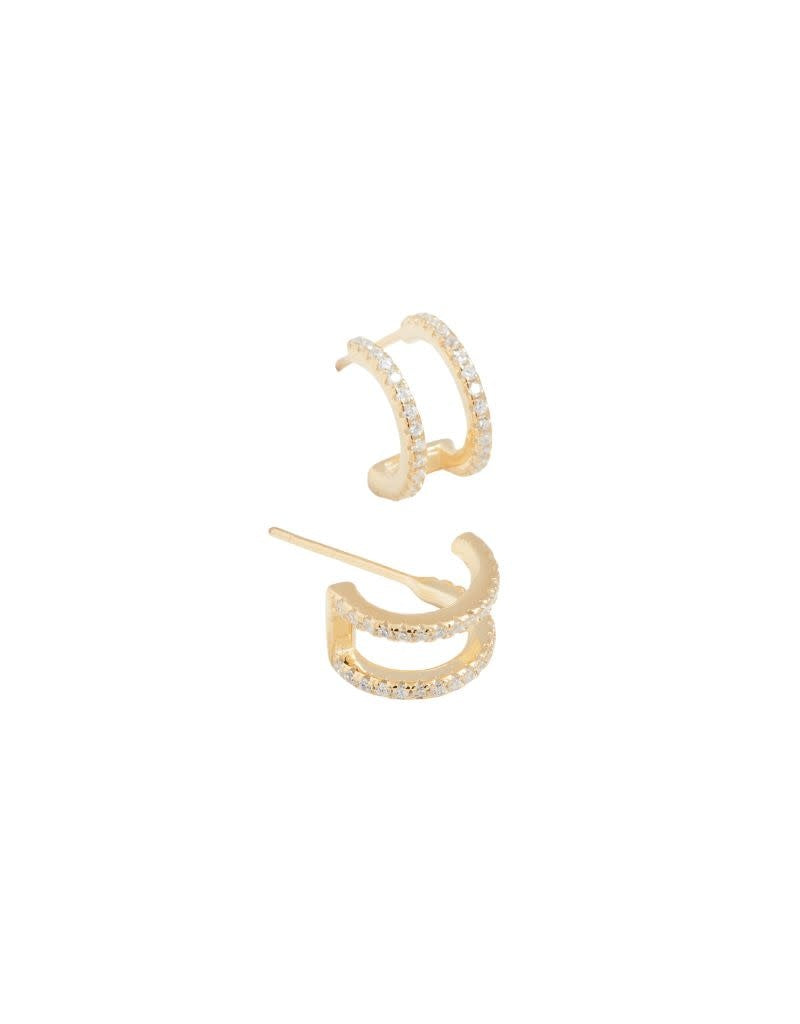 Erin Pave Hoop Gold