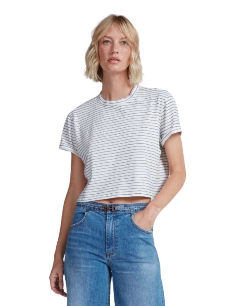 Shrunken Boy Tee Double Stripe Black
