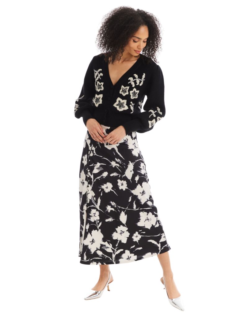 Beaded Piper Cardigan Black