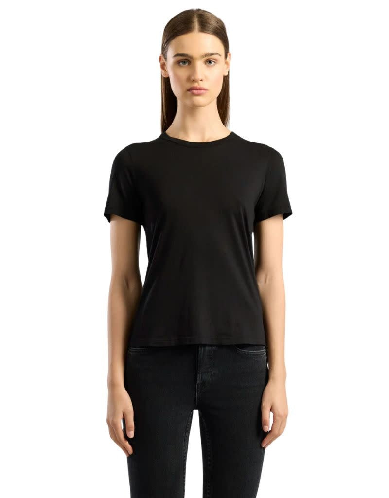 Cotton Citizen Standard Tee Jet Black with black jeans
