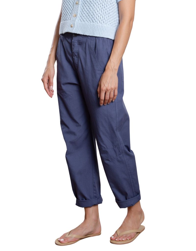 Claire Pant in Paperweight Cotton Blueberry