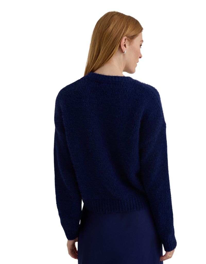 Drop Shoulder Sweater Eclipse Blue