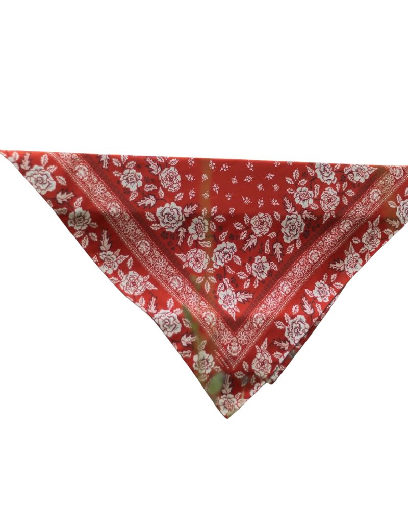 Silk Twill Scarf Large Scarf Rosey in Red Hot