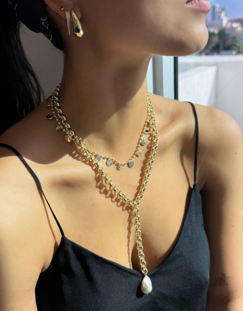 Pearl Cascade Y-Necklace