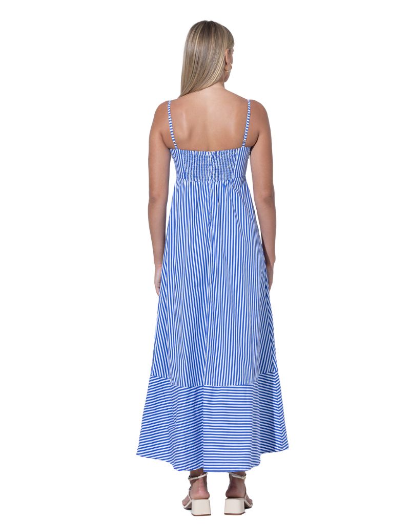 Anita Poplin Maxi Dress Lapis