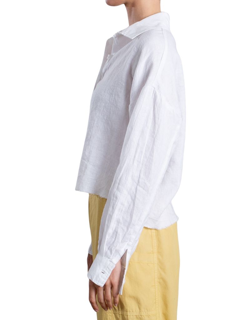 Esme Shirt in French Linen White