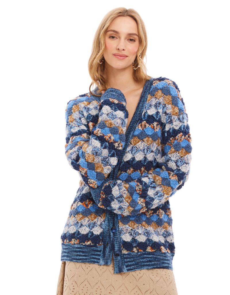 Randi Cardigan Blue Multi